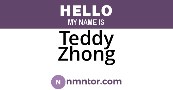 Teddy Zhong