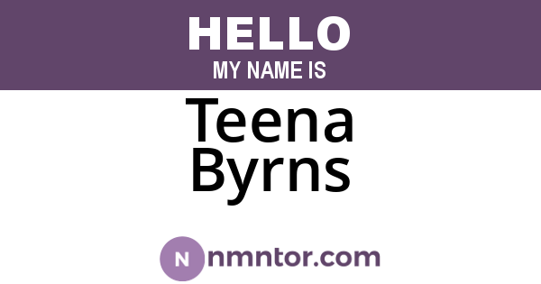 Teena Byrns