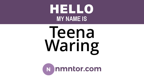 Teena Waring
