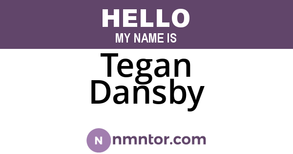 Tegan Dansby