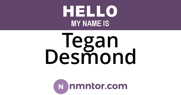 Tegan Desmond
