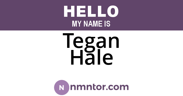 Tegan Hale