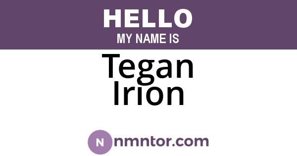 Tegan Irion