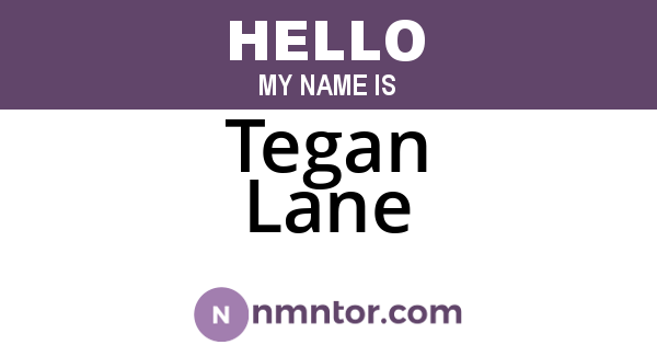Tegan Lane
