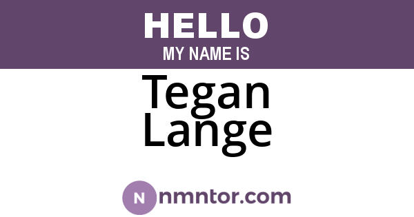 Tegan Lange
