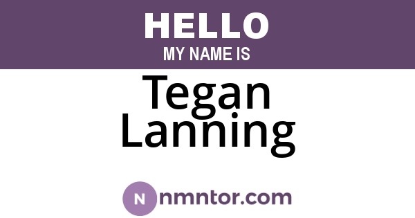 Tegan Lanning
