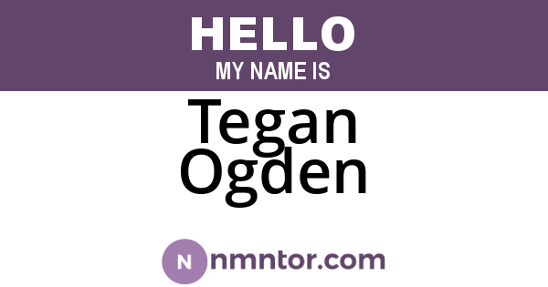 Tegan Ogden