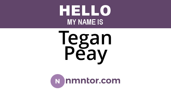 Tegan Peay