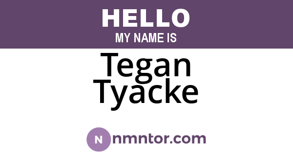 Tegan Tyacke