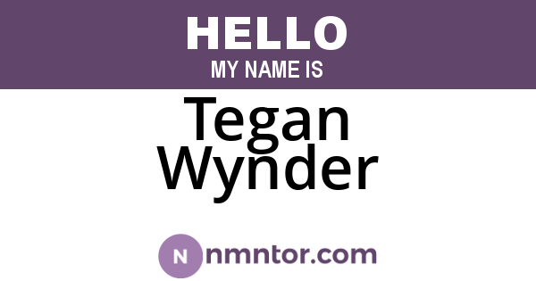 Tegan Wynder