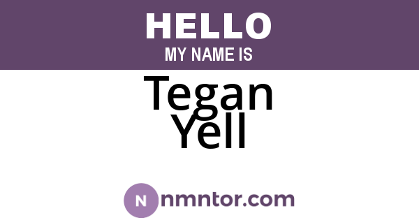 Tegan Yell