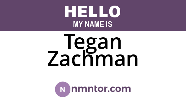 Tegan Zachman
