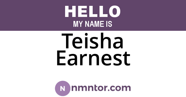 Teisha Earnest