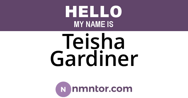 Teisha Gardiner