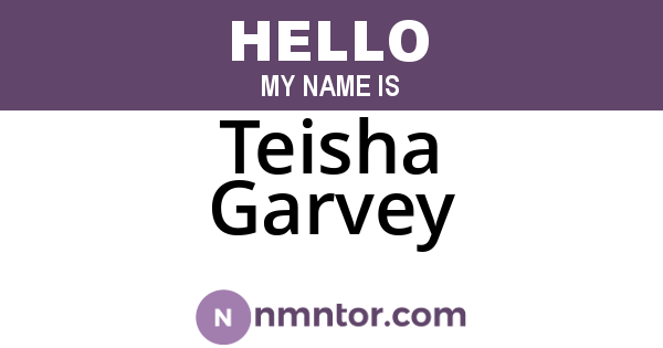 Teisha Garvey