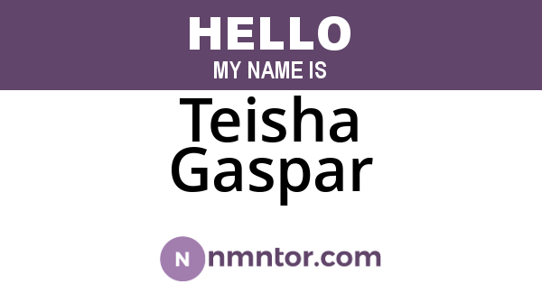 Teisha Gaspar