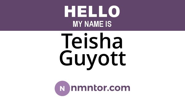 Teisha Guyott