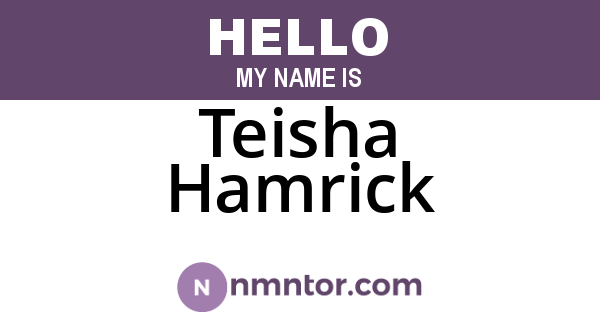 Teisha Hamrick