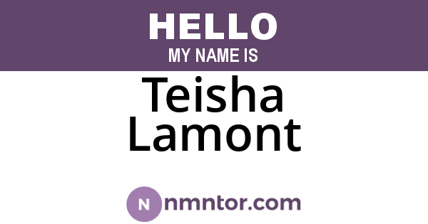 Teisha Lamont