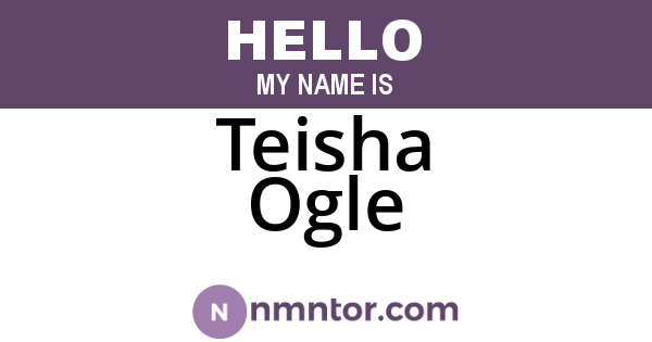 Teisha Ogle