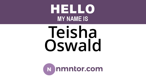 Teisha Oswald