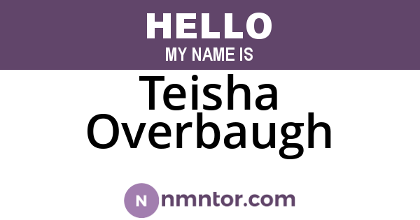 Teisha Overbaugh