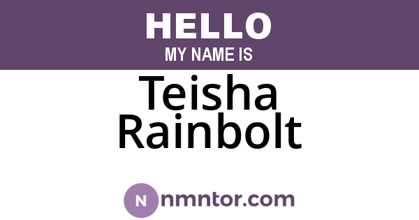 Teisha Rainbolt