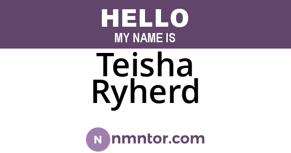 Teisha Ryherd