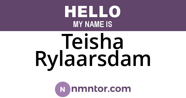 Teisha Rylaarsdam