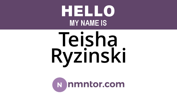 Teisha Ryzinski