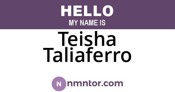Teisha Taliaferro