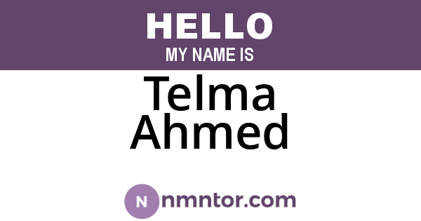 Telma Ahmed