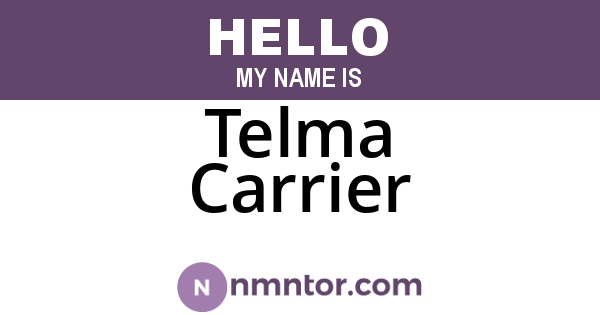 Telma Carrier