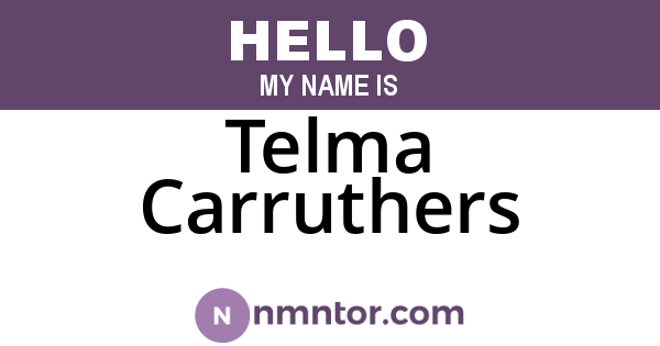 Telma Carruthers