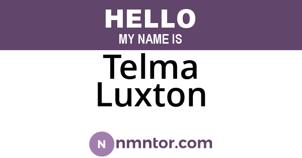 Telma Luxton