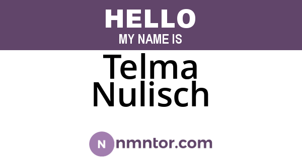 Telma Nulisch