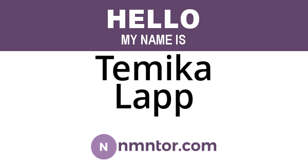 Temika Lapp