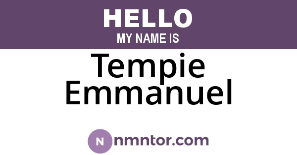 Tempie Emmanuel