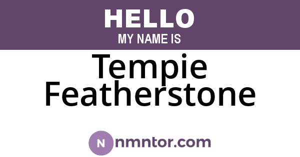 Tempie Featherstone