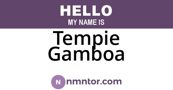 Tempie Gamboa