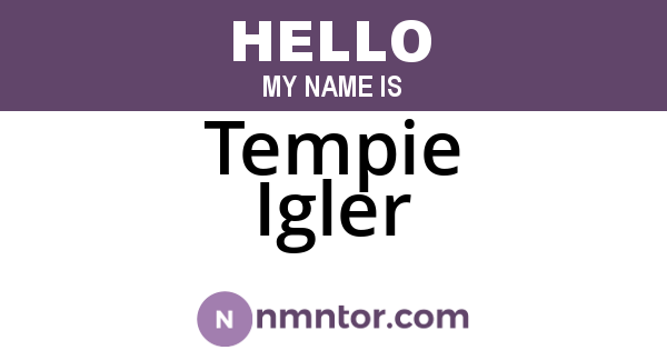 Tempie Igler