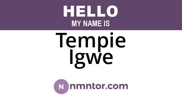 Tempie Igwe