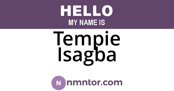 Tempie Isagba