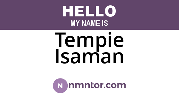 Tempie Isaman