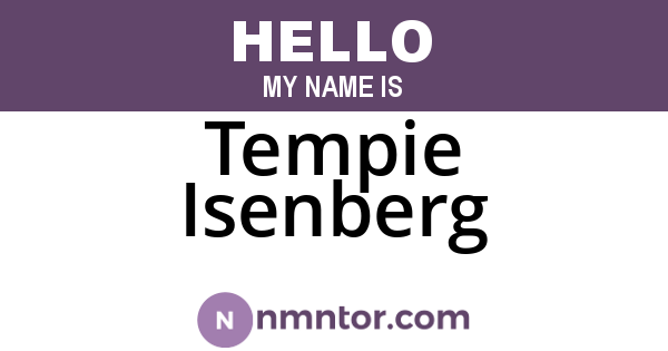 Tempie Isenberg