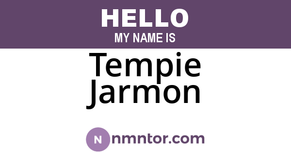Tempie Jarmon