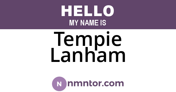 Tempie Lanham