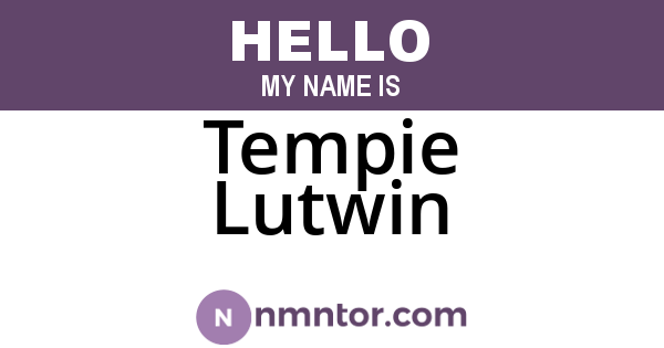 Tempie Lutwin