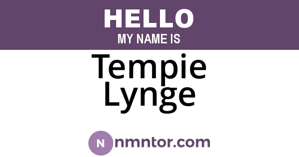 Tempie Lynge