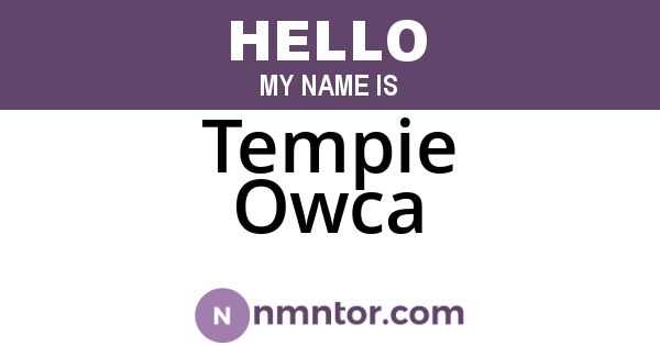 Tempie Owca